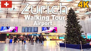 Zurich Airport ✈️ Tour A Walking Tour Of Switzerlands Largest Airport 🇨🇭 [upl. by Alegnasor749]