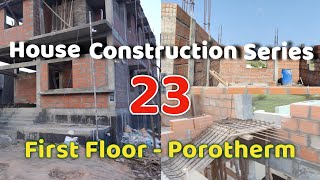 Porotherm Walls  First Floor  House Construction  23  Eco Friendly House [upl. by Seldon]