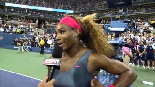 Serena Williams double bagels Carla Suarez Navarro 6 0 6 0  US Open 2013QF [upl. by Gnurt]