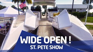 Fast Boats Cheap Boats Big Boats St Pete Boat Show 2021 Walking Tour [upl. by Acenom]