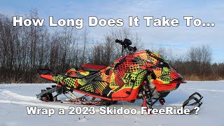 Wrapping a new 2023 SkiDoo FreeRide 850 146 [upl. by Nolitta]