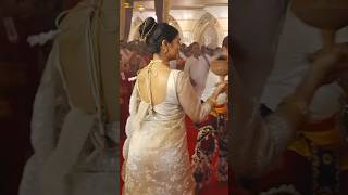 Tanishaa Mukerji’s amazing traditional dance at Durga Puja shorts [upl. by Arahsit110]