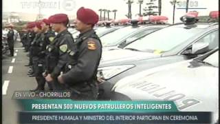 Presidente Humala presentó 300 nuevos patrulleros inteligentes [upl. by Teddi783]