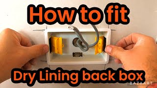 How to EASILY fit a dry lining plug socket back box [upl. by Drofliw]