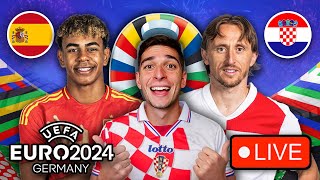 SPAIN VS CROATIA  EURO 2024 LIVE Watchalong [upl. by Kcirddahc]