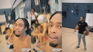 Zaire Wade At Georgia Tech Gym With His Friends [upl. by Murtagh4]