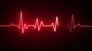 Motion Made  Free Cardiogram heartbeat heat pulse glowing red neon light loop animated background [upl. by Gabbi]