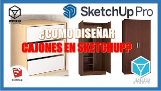 COMO HACER CAJONES DE MELAMINA EN SKETCHUP 2021 CLASE 2 [upl. by Addia]