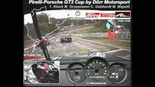 24h Nürburgring PirelliPorsche 911 GT3 Cup Dörr Motorsport vs Ferrari P45 Competizione [upl. by Stannfield436]