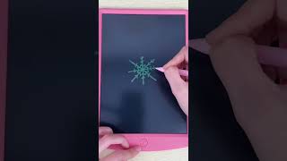 How to use the NEWYES LCD writing tablet to draw snowflake❄️❄️ [upl. by Nerua551]