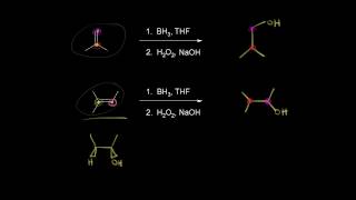 Hydroborationoxidation  Alkenes and Alkynes  Organic chemistry  Khan Academy [upl. by Ahsiekam]