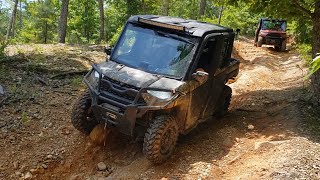 Kentucky UTV trail ride amp hazardsWe nearly flipped his Polaris Northstar Ultimate [upl. by Nwahsed]