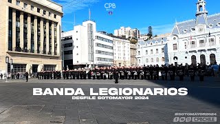 Banda Legionarios  Marcha de encajonamiento  Desfile Sotomayor 2024 [upl. by Tailor173]