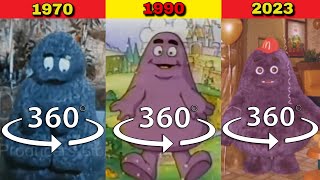 360 VR Grimace Shake Commercial  1970 Vs 1990 Vs 2023  Side by Side Comparison [upl. by Mella821]