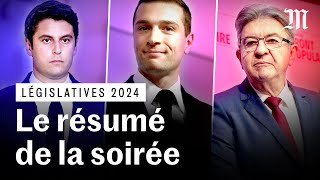 Législatives 2024 🇫🇷 Le résumé de la soirée  Résultats et discours [upl. by Roque]