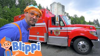 Blippi Visits a Firetruck Station  Learning Videos For Kids  Education Show For Toddlers [upl. by Tobe]