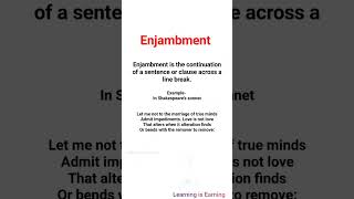 Enjambment figure of speech in hindi Enjambment figureofspeech litrary technique [upl. by Elesig494]