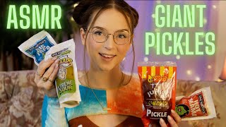 ASMR  Eating Giant Viral Pickles Crunchy Tangy Juicy [upl. by Rambort]