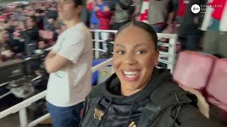 ARSENAL THROUGH TO THE QUARTER FINAL OF THE CHAMPIONS LEAGUE  MATCHDAY VLOG WITH CHARLENE SMITH [upl. by Thibault899]