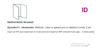 Atelier Indesign  Episode 1  Création dun dépliant 3 volets Trifold [upl. by Alrahs213]