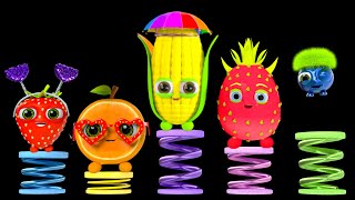 Funky Fruits Baby Sensory  Funny Veggies Dance Party  Fun Dance Video with music and animation [upl. by Ainek236]