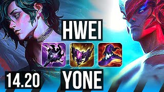 HWEI vs YONE MID  5210  KR Diamond  1420 [upl. by Ocirred]