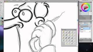 Illustrator Cartoon Inking amp Coloring Techniques  Sample Video 02 [upl. by Aurita]