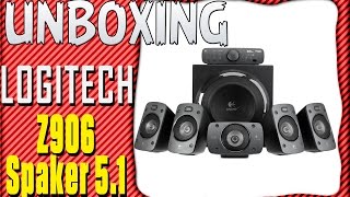 Unboxing  Logitech Z906 Speaker System Surround 500 watts THX Dolby Digital DTS 3D EmersonBR [upl. by Ocicnarf]