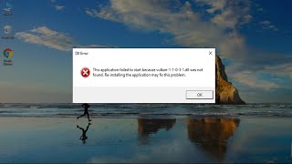 How to Fix Vulkan1dll Missing Error [upl. by Slaughter]