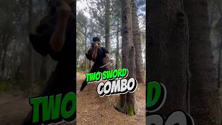 Two Sword Style⚔️Side Step Combo tutorial katana martialarts training [upl. by Lantz416]