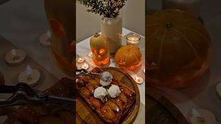 Pear Tarte Tatin 😋 Halloween night baking tartetatin tarte pear halloween2024 shortsvideo [upl. by Seko399]