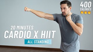 20 MIN CARDIO HIIT WORKOUT  No Squats or Lunges  ALL STANDING [upl. by Yerfoeg]