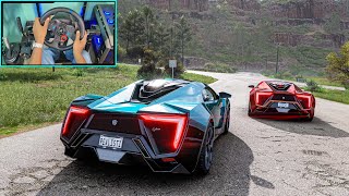 W Motors Lykan HyperSport  Forza Horizon 5  Steering Wheel Gameplay 8K [upl. by Gnuj]