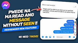 NEW Update ni Messenger Read without Seen  Messenger New Feature [upl. by Enetsirhc]