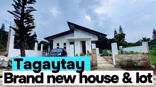 V63923 Tagaytay brand new house and lot 4 bedrooms • retirement house  247 security [upl. by Sukramed]