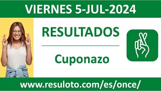 Resultado del sorteo Cuponazo del viernes 5 de julio de 2024 [upl. by Annekcm804]