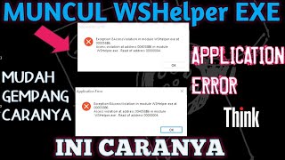 Cara Mengatasi Pesan Wshelper Exe Windows [upl. by Cale]