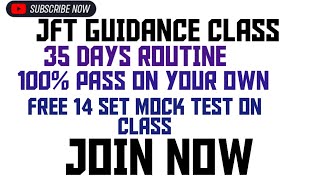 JFT GUIDANCE AND MOTIVATION CLASS  FREE 14 MOCK TEST [upl. by Dnumsed]