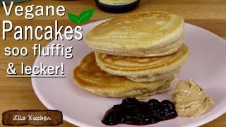 Wie man Vegane Pancakes ohne Eier amp Banane macht  Wenig Zutaten  Fluffy dicke Pfannkuchen Rezept [upl. by Annehcu]