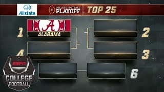 College Football Playoff Top 25 rankings Alabama No 1 SEC dominates top 6  College Football [upl. by Zonda729]