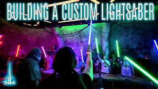 We built a CUSTOM Lightsaber at Savis Workshop in Disneys Hollywood Studios  Galaxys Edge Batuu [upl. by Blondie]