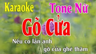 Gõ Cửa Karaoke Tone Nữ Nhạc Sống  Phối Hay Dễ Hát  Karaoke Thế Khang [upl. by Atnahsal655]