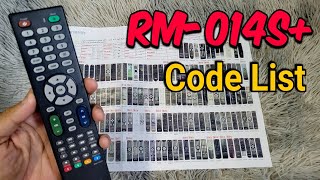 New Video RM014S Universal TV 📺 Remote Codes List  All TV Brands Codes rm014s Manual [upl. by Waldner]