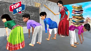 School Teacher Punishment Hindi Comedy Videos Collection School Life Kahaniya Bedtime Moral Stories [upl. by Ricker]