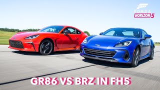 2022 Subaru BRZ VS 2022 Toyota GR86 in FH5 [upl. by Hennessy]