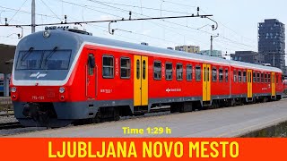 Cab ride  train drivers view on Slovenias rail from Ljubljana to Novo mesto in 4K [upl. by Souza229]