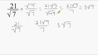 Rationalizing the denominator [upl. by Emile]