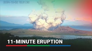 Time lapse 11minute eruption of Taal Volcano on October 2  ABSCBN News [upl. by Jolenta]