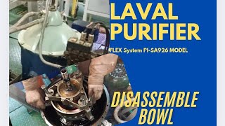 Bowl disassemble Alfa Laval Purifier [upl. by Aedni]