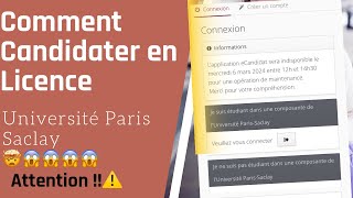 🤯Postuler en Licence à l’université Paris Saclay [upl. by Ymmit]